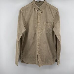 Xacus Heritage Limited Edition Tan Cotton Button Down Shirt Mens Medium 421ML